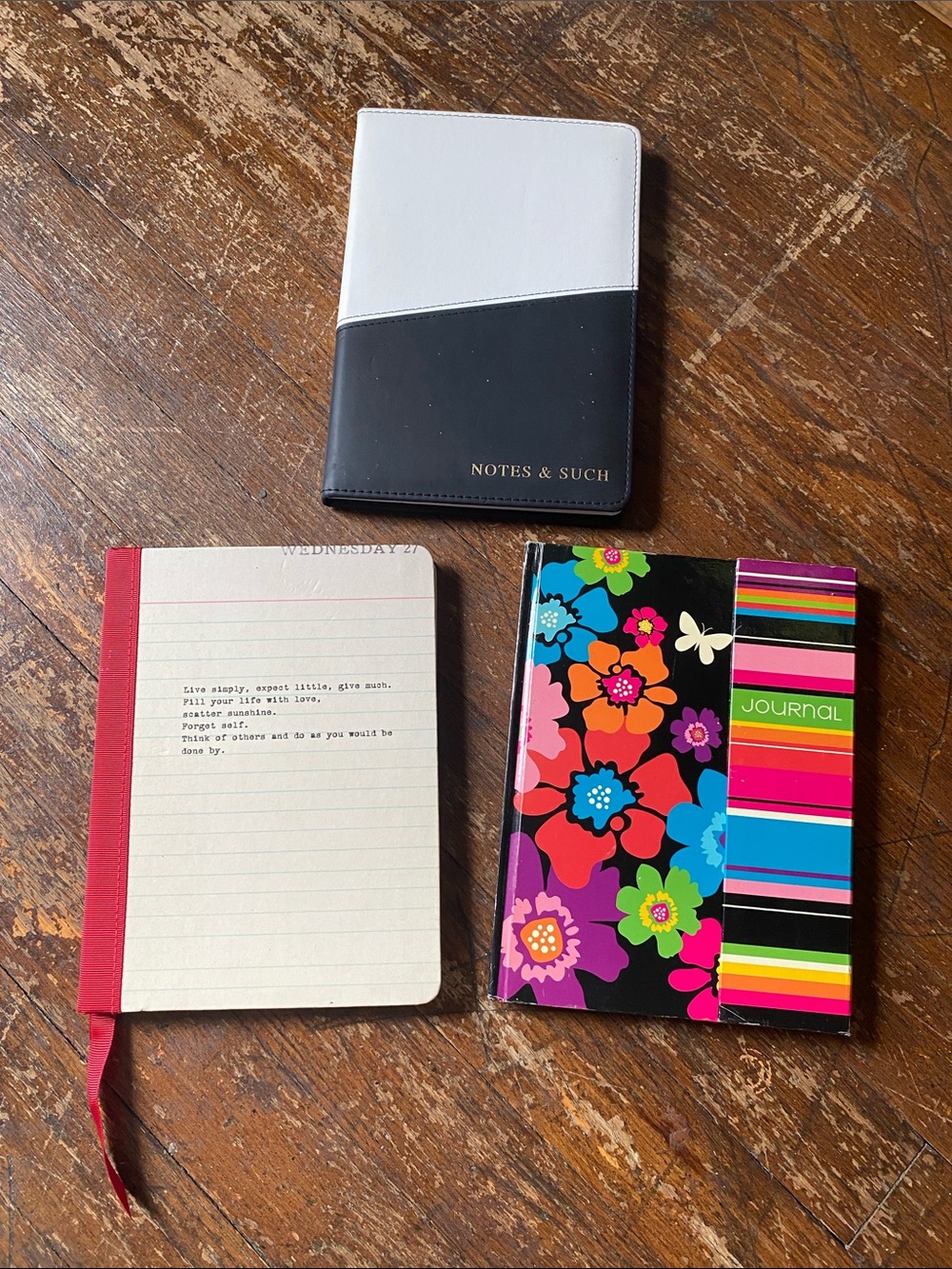 Set of 3 Notebooks/Journals Hardcover & Softcover NEW